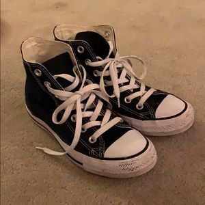 Black high top converse